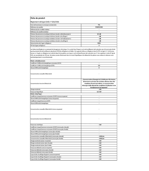 Climatiseur mobile TCL P16P6CSW0